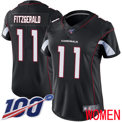Arizona Cardinals Limited Black Women Larry Fitzgerald Alternate Jersey NFL Football #11 100th Season Vapor Untouchable